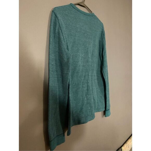 Sonoma Thermal Shirt  Green Thermal Waffle Weave Long Sleeve Small - Picture 4 of 6